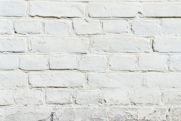 白いレンガの壁のテクスチャ フルフレーム ビュー — ストック写真