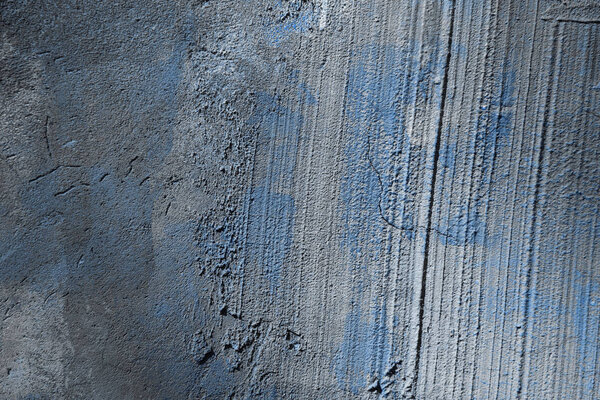 old rough grey and blue concrete wall texture  