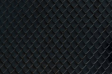 metal fence on black background, full frame view clipart