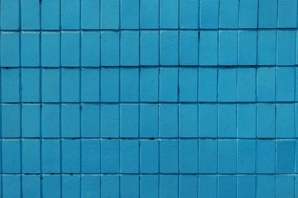 Blaue Wand Mit Alten Ziegeln Vollrahmenhintergrund — Stockfoto