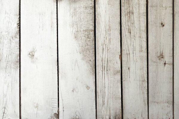 close-up view of light grey wooden planks background