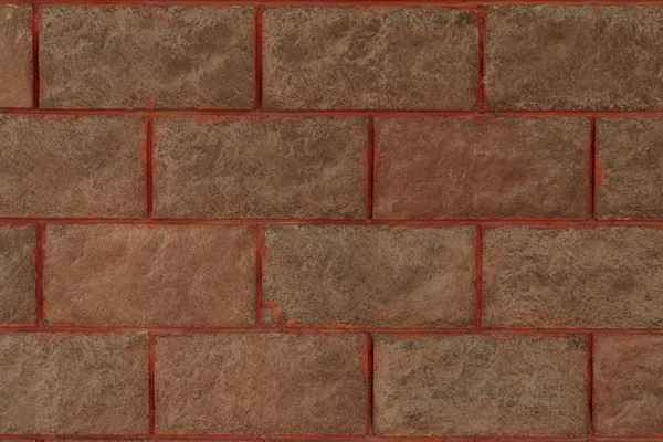 Close-up view of brown brick wall textured background — Stock Photo