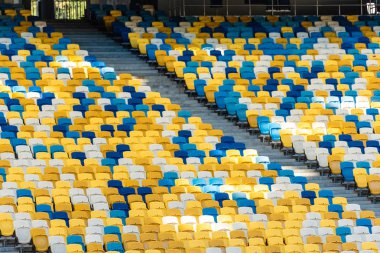 boş renkli Stadyumu tribün merdiven ile