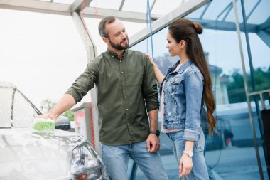 Çift bez ve köpüklü oto yıkama, araba Temizleme