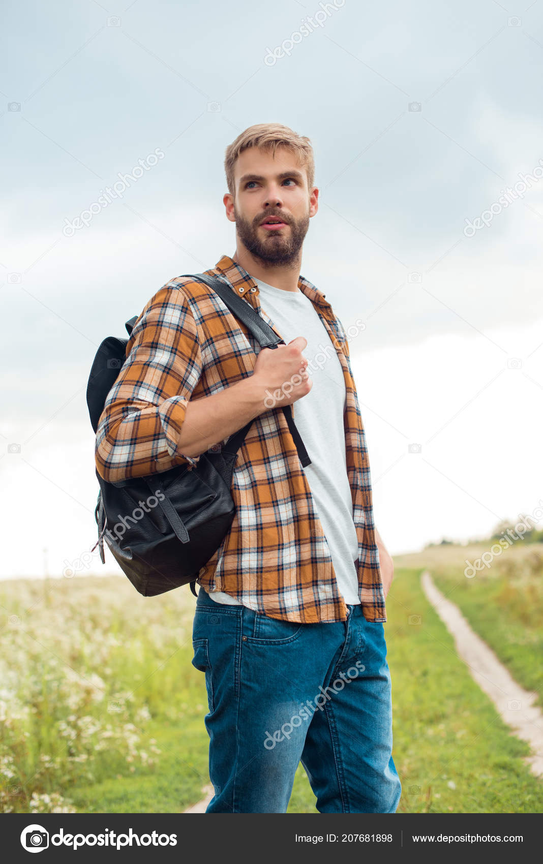 Small Leather Backpack (Portrait)