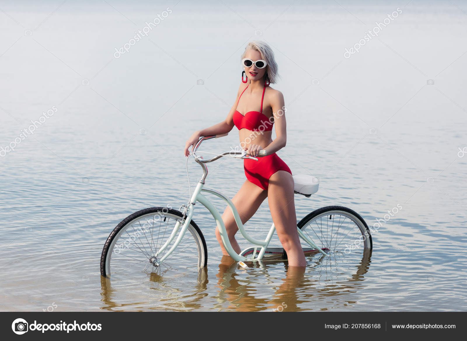 red vintage bike