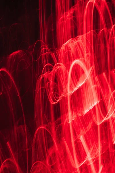 Abstrakte Rote Lichter Auf Schwarzem Hintergrund — Stockfoto