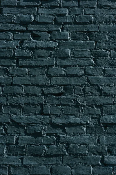 Vue Plein Cadre Fond Mur Brique Grunge Noir — Photo