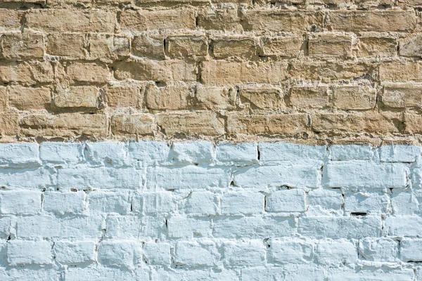 Horizontal Brown White Brick Wall Textured Background — Stock Photo, Image