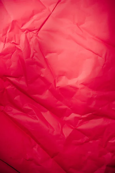 Texture Papier Froissé Rouge Vif — Photo