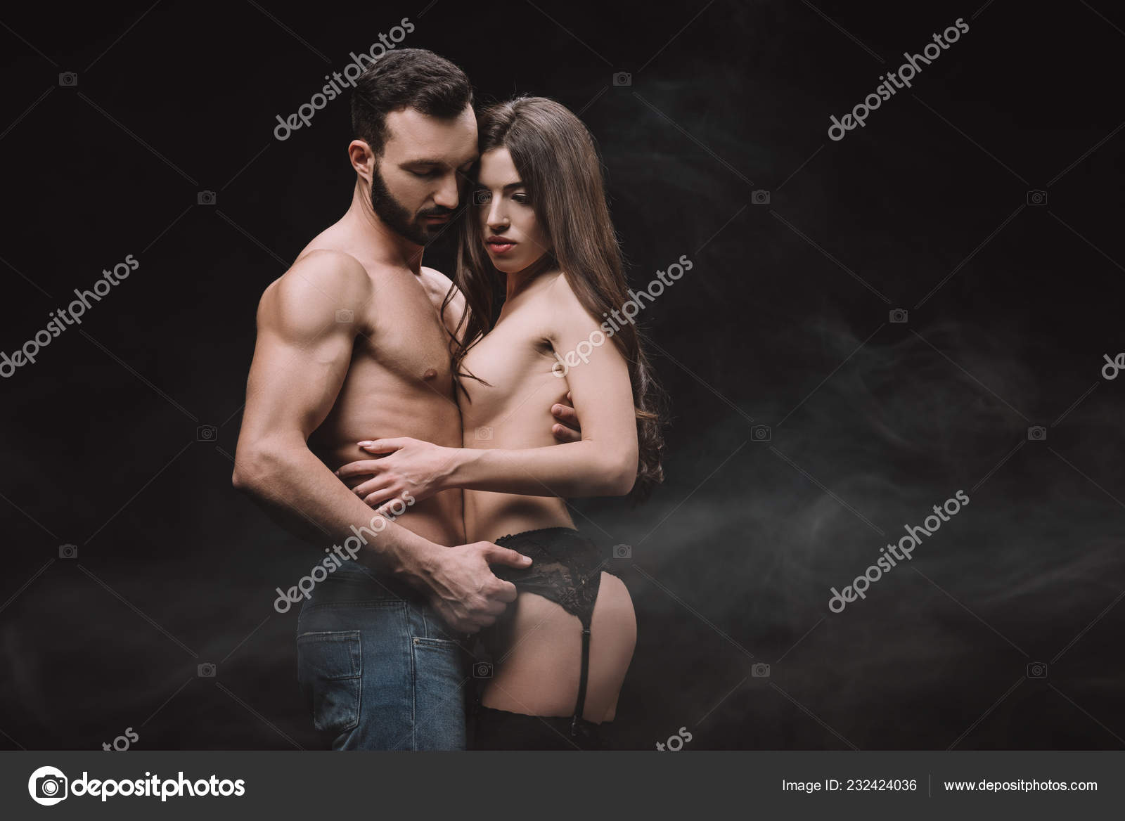 Boyfriend girlfriend erotic cuddle