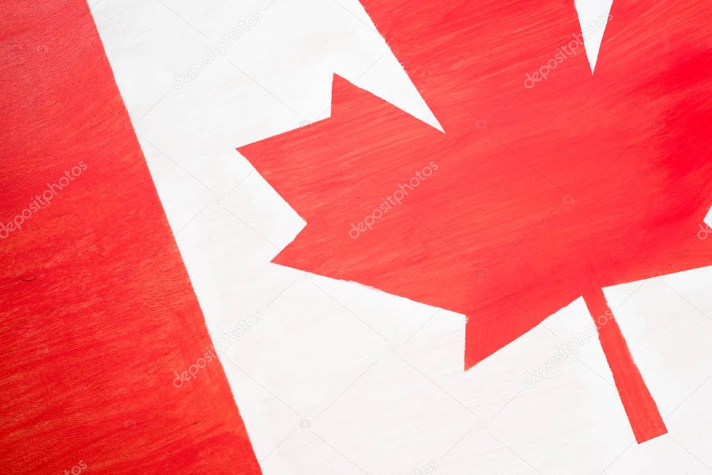 background of canadian flag with maple leaf 