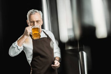 üst düzey profesyonel bira içme ve cam bira bira fabrikasında test