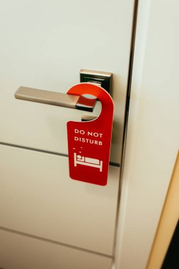 door handle with red 
