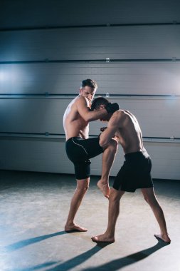 kas mma savaşçı tekme sportif bir rakiple diz