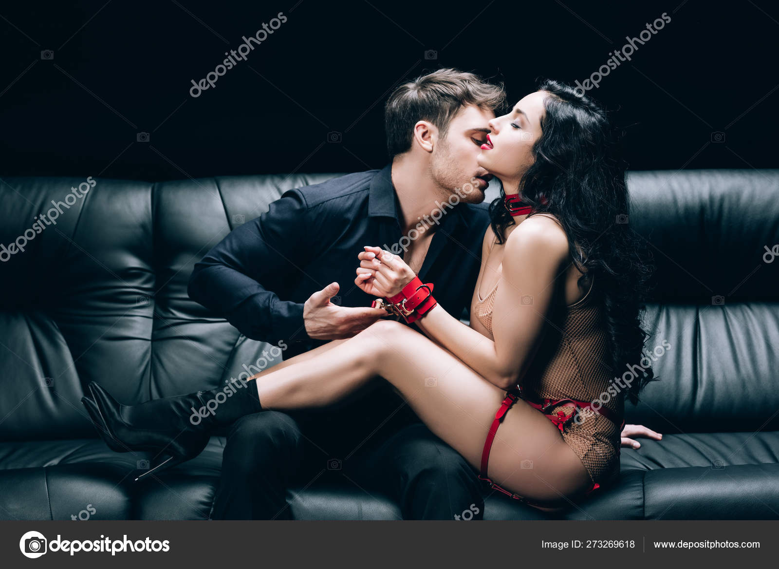 Making out and sex in an armchair