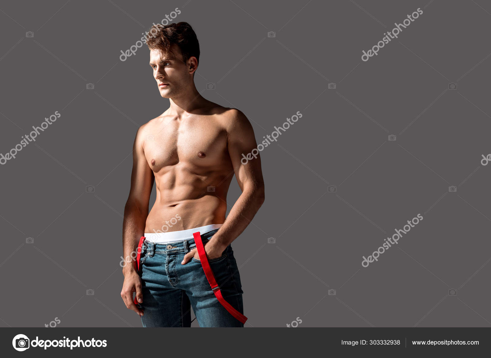 men in blue jeans
