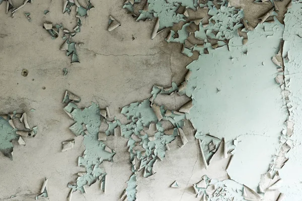 Bottom View Aged Flaky Turquoise Ceiling — Stock Photo, Image