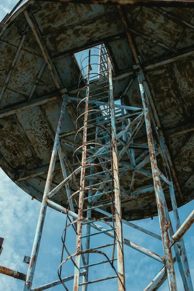 Vista Construção Urbana Topo Telhado — Fotografia de Stock