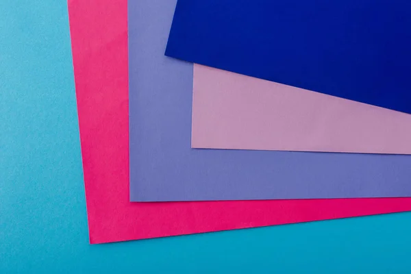 Abstraktní Geometrické Pozadí Růžovým Modrým Fialovým Papírem — Stock fotografie