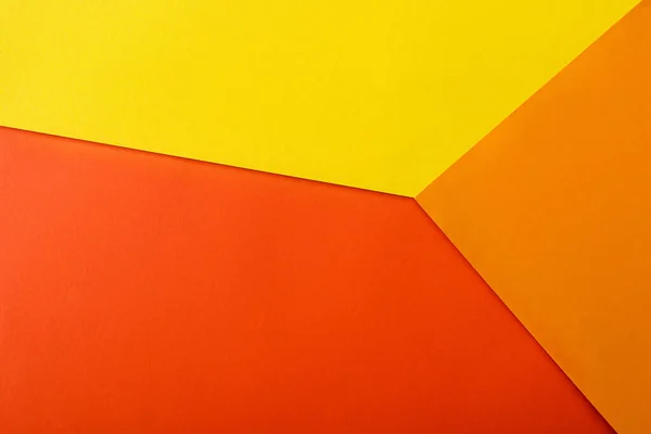 Sfondo Geometrico Astratto Con Carta Brillante Rossa Gialla Arancione — Foto Stock