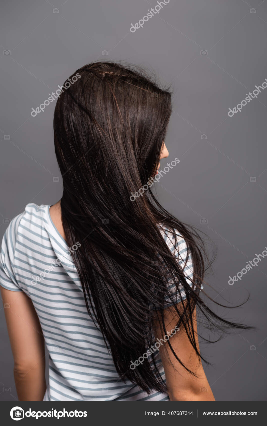 Back View Wind Blowing Hair Brunette Woman Isolated Black Stock Photo by ©VitalikRadko 407687314 Back View Wind Blowing Hair Brunette Woman Isolated Black Stock Photo by ©VitalikRadko 407687314