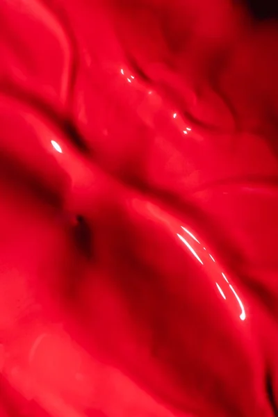 Vue Rapprochée Texture Rouge Lèvres Liquide — Photo