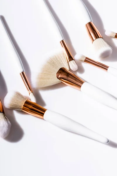 Cosmetic brushes set on white background — Stock Image Cosmetic Brushes Set White Background Stock Image