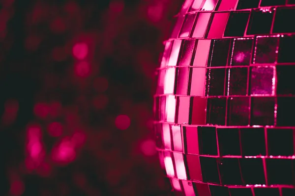 Beautiful abstract background with shiny pink disco ball — Stock Photo