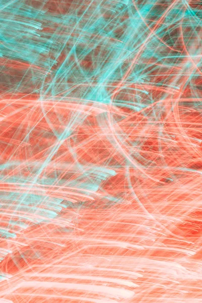 Hermosa brillante brillante turquesa y naranja luces, fondo abstracto - foto de stock