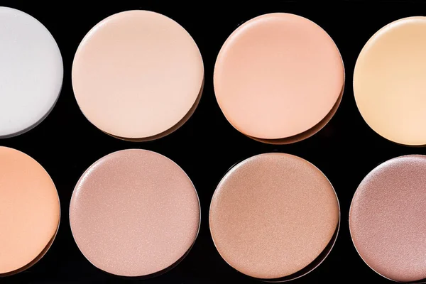 Close up view of beige contour palette — Stock Photo