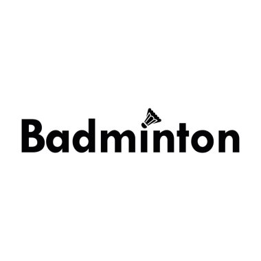 Badminton vektör tasarımı / tipografi