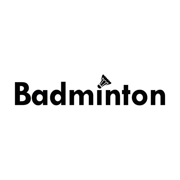 Bádminton Vector Diseño Tipografía — Archivo Imágenes Vectoriales