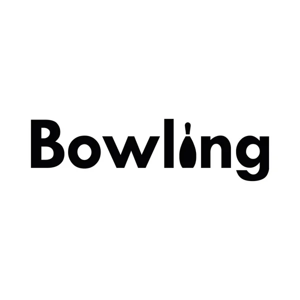 Bowling Vector Design Tipografia — Vetor de Stock