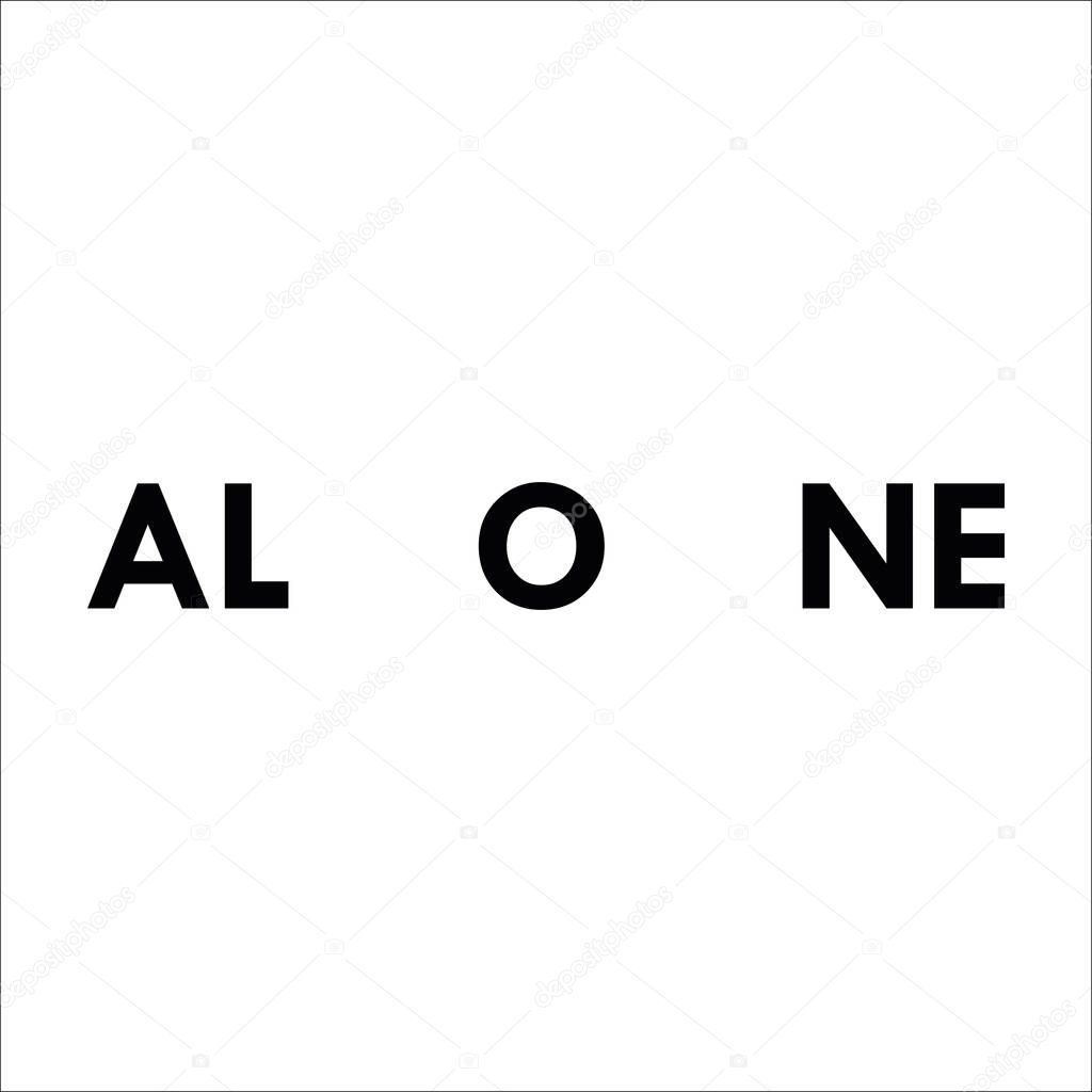 Alone Vector Design / Typography
