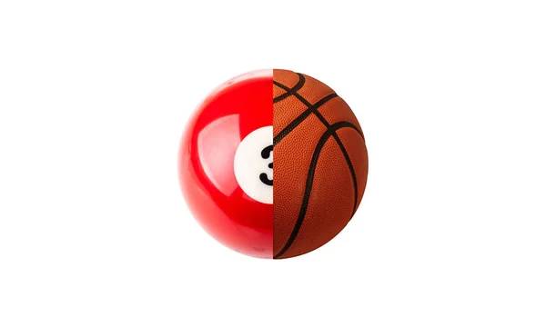 Biljart Basketbal Bal — Stockfoto