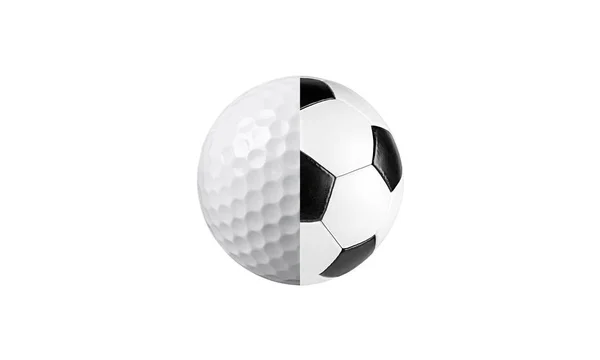 Piłka Golfowa Piłki Nożnej — Zdjęcie stockowe
