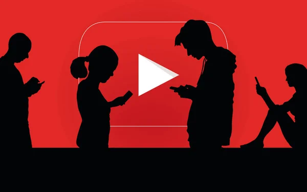 Junge Menschen nutzen soziale Medien — Stockbild Junge Menschen nutzen soziale Medien — Stockfoto