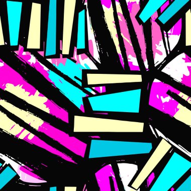 Yüzey desen tasarımı, grafiti Dikişsiz el el sanatları etkileyici mürekkep hipster desen. Grunge kentsel dinamik anlamlı parlak resim. Tekstil, Konfeksiyon, kağıt ambalaj baskı.