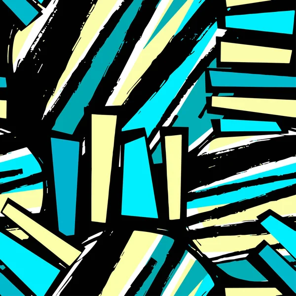 Дизайн Поверхности Граффити Бесшовные Ручные Работы Выразительные Чернила Хипстер Узор — стоковый вектор