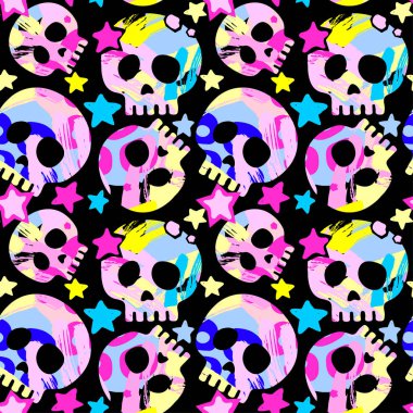 Egzotik Dikişsiz tropikal desen. Tekstil mürekkep fırça darbeleri tasarım doodle grunge doku tarzı. Benzersiz çizik, suluboya bir logo, kartları, davetiyeleri, posterler, afişler için arka plan deyimiyle..