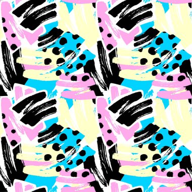 Geometrik eğik çizgiler grafiti Dikişsiz el el sanatları etkileyici mürekkep hipster desen. Grunge kentsel dinamik anlamlı parlak resim. Tekstil, konfeksiyon, kağıt ambalaj baskı.