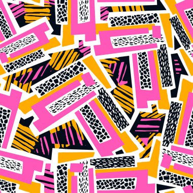 Geometrik eğik çizgiler grafiti Dikişsiz el el sanatları etkileyici mürekkep hipster desen. Grunge kentsel dinamik anlamlı parlak resim. Tekstil, konfeksiyon, kağıt ambalaj baskı.