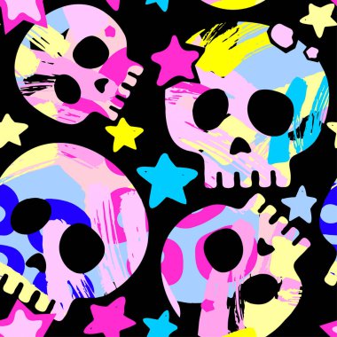 Egzotik Dikişsiz tropikal desen. Tekstil mürekkep fırça darbeleri tasarım doodle grunge doku tarzı. Benzersiz çizik, suluboya bir logo, kartları, davetiyeleri, posterler, afişler için arka plan deyimiyle..