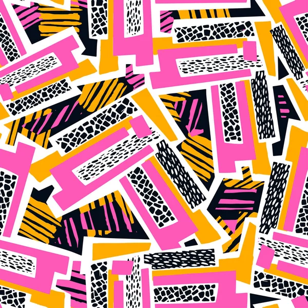 Geometrik eğik çizgiler grafiti Dikişsiz el el sanatları etkileyici mürekkep hipster desen. Grunge kentsel dinamik anlamlı parlak resim. Tekstil, konfeksiyon, kağıt ambalaj baskı.