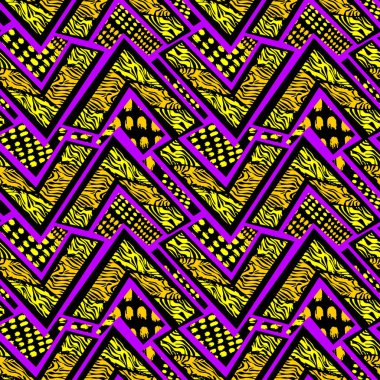 Soyut geometrik sorunsuz kaba grunge desen, modern tasarım şablonu. Hipster hypebeast tarzı doku, poster farklı doodle elemanları ile boyalı. Kentsel parlak gençlik Tekstil örnek