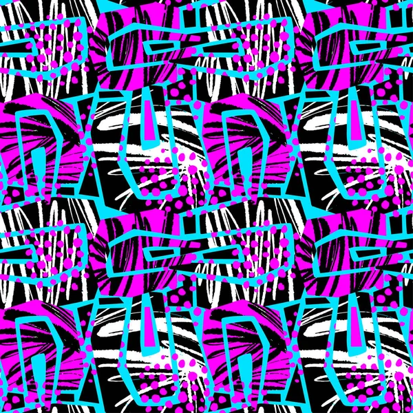 Абстрактний Геометричний Безшовний Грубий Грандж Сучасний Шаблон Дизайну Гіпстерська Текстура — стоковий вектор
