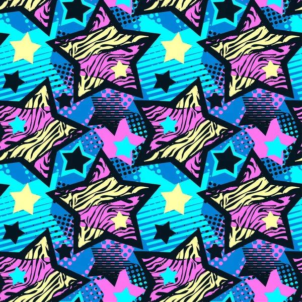 Abstract Girl Shirtl Seamless Rough Grunge Pattern Modern Design Template — Stock Vector