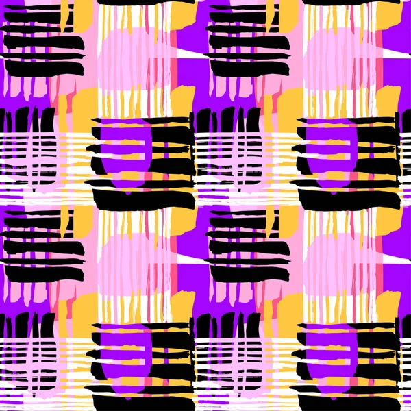 Abstracte Geometrische Naadloze Ruwe Grunge Patroon Moderne Ontwerpsjabloon Hipster Hypebeast — Stockvector