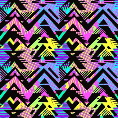 Boho Tekstil seamless modeli. Handdrawn modern tasarım benzersiz raspa ile kabile tarzında, suluboya arka plan deyimiyle. Etnik ilham mürekkep boyalı geometrik Yazdır